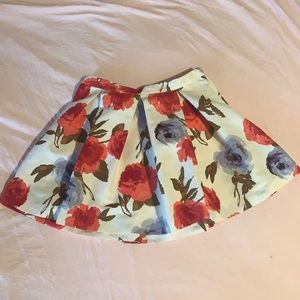 pleated floral forever 21 skirt